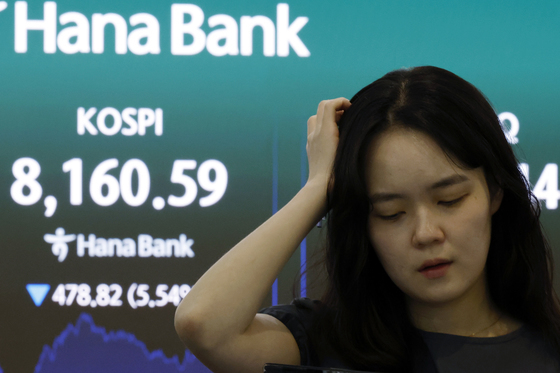 5.54% 하락한 코스피