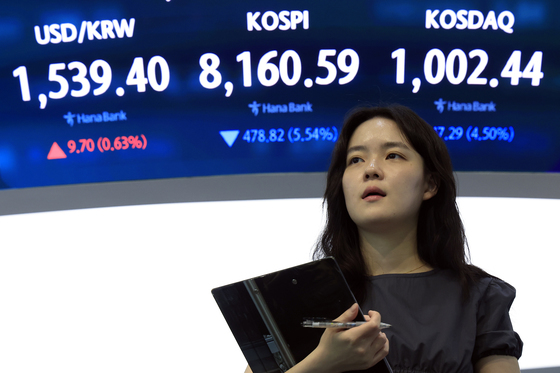 환율 1550원 턱밑, 금융위기 이후 최고…"악재 누적 쉽게 안 풀려"(종합2보)