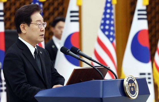 이재명 대통령, '한미 유해 상호봉환식' 추모사