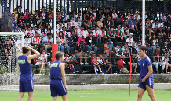대한민국 축구대표팀 오픈 트레이닝 찾은 멕시코 팬들
