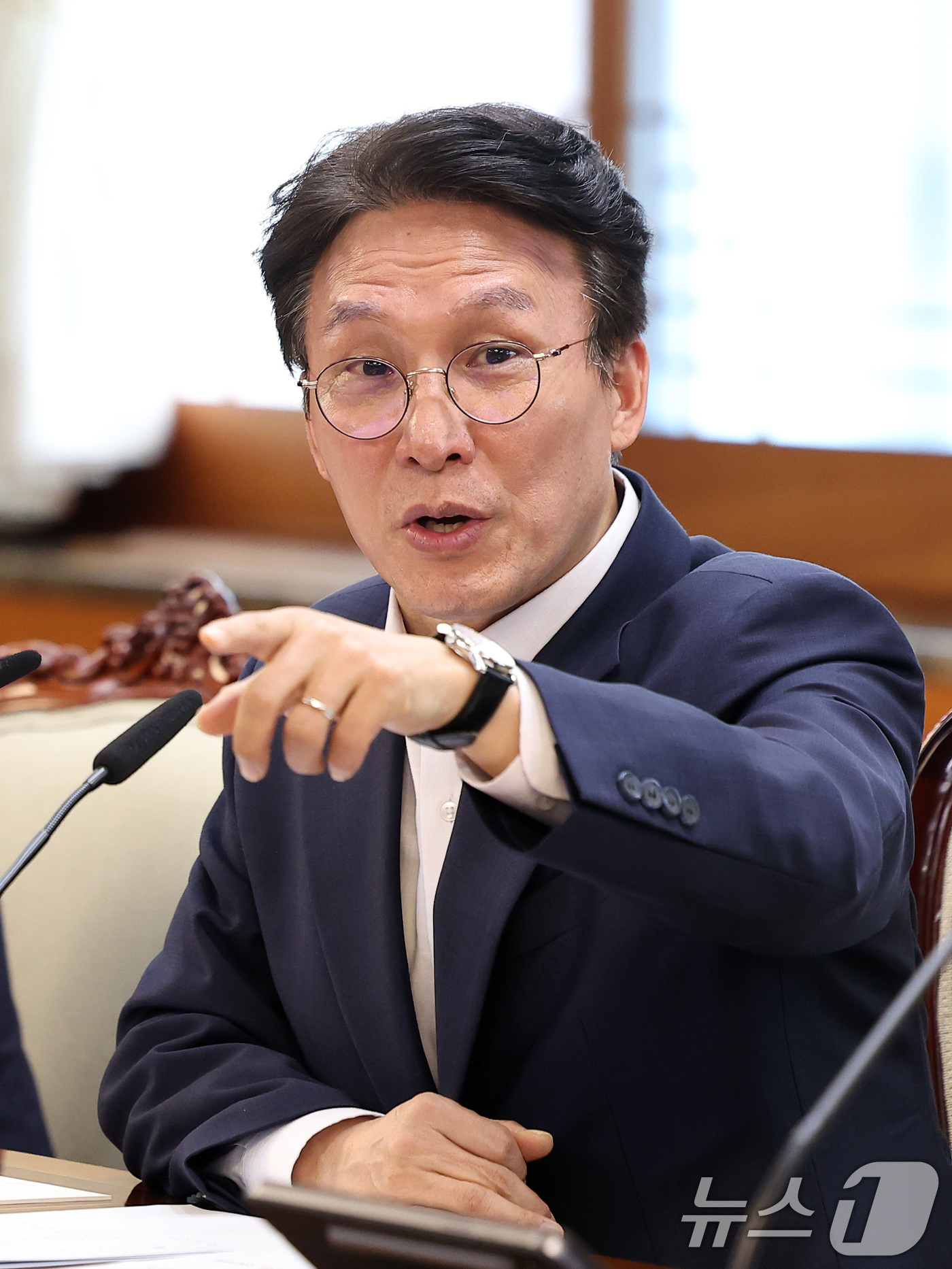 (서울=뉴스1) 김성진 기자 = 김민석 국무총리가 7일 서울 종로구 정부서울청사에서 열린 지방선거 관리 관련 대학생과의 간담회에서 모두발언을 하고 있다. 2026.6.7/뉴스1