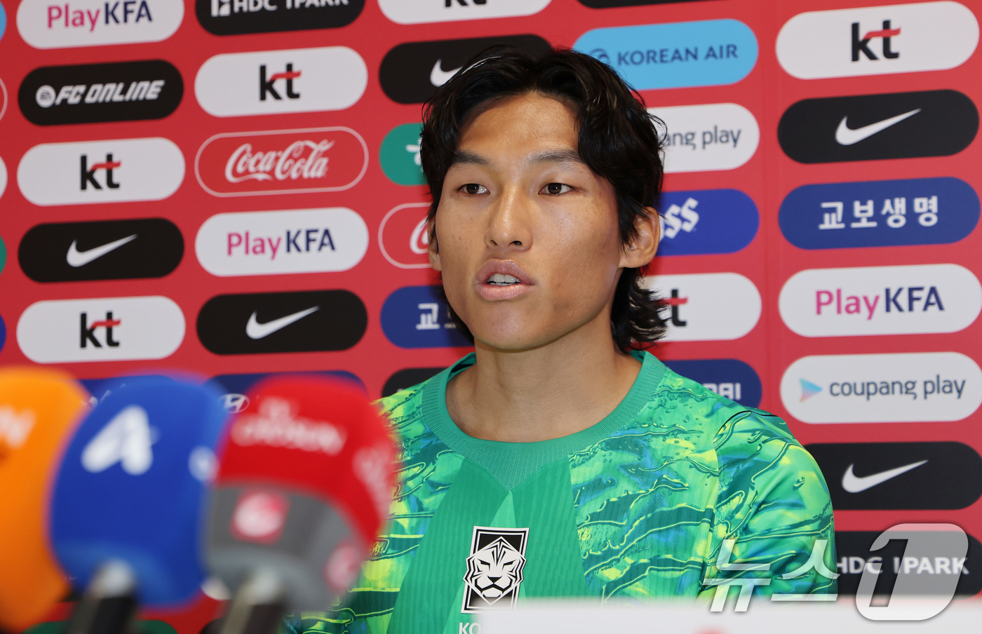(과달라하라(멕시코)=뉴스1) 임세영 기자 = 2026 북중미 월드컵에 출전하는 대한민국 축구국가대표팀 골키퍼 김승규가 7일(현지시간) 8일(현지시간) 멕시코 과달라하라 인근 사포 …