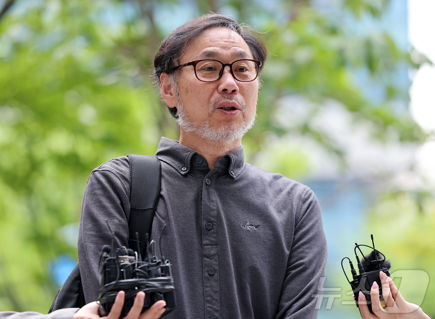 (서울=뉴스1) 김진환 기자 = 노태악 중앙선거관리위원장을 비롯한 선관위 관계자 6명을 직무유기와 직권남용 혐의로 고발한 김순환 서민민생대책위원회(서민위) 사무총장이 8일 오전 서 …