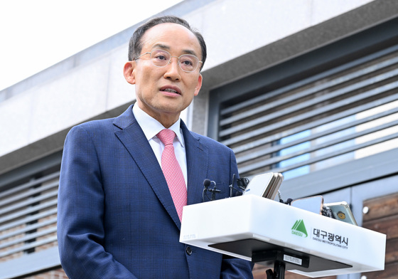 박 전 대통령 예방 마친 추경호 대구시장 당선인