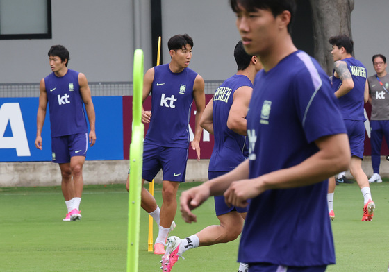 훈련 나선 대한민국 축구대표팀