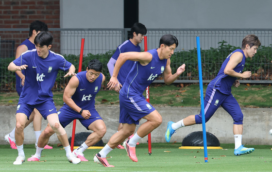 구슬땀 흘리는 축구대표팀