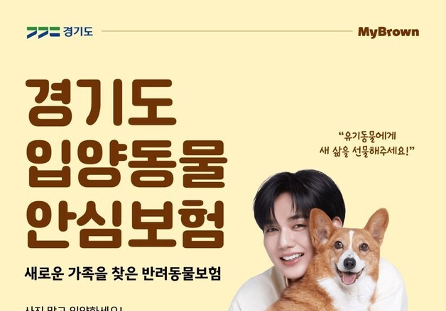마이브라운, 경기도 입양동물 안심보험 지원…의료비 부담 완화