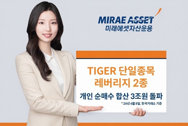 미래에셋, 삼전닉스 'TIGER 단일종목 레버리지' 개인 순매수 3조 돌파