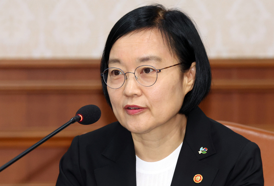 인사말하는 한성숙 후보자
