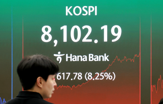 코스피 다시 '8000 탈환'