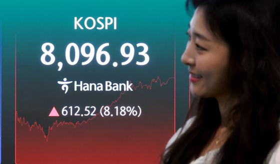 코스피 '8000선 회복 마감'