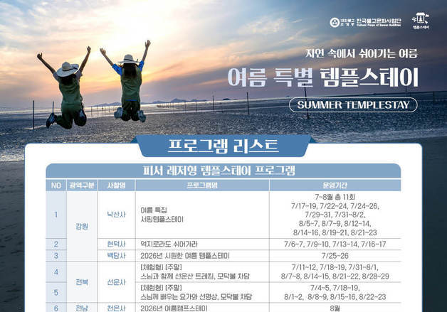서핑·래프팅·요트까지 여름 템플스테이…전국 50여개 사찰