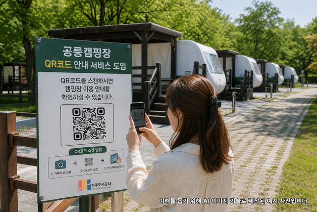 파주 공릉 캠핑장 'QR코드 서비스' 시작…시설·이용수칙 등 안내