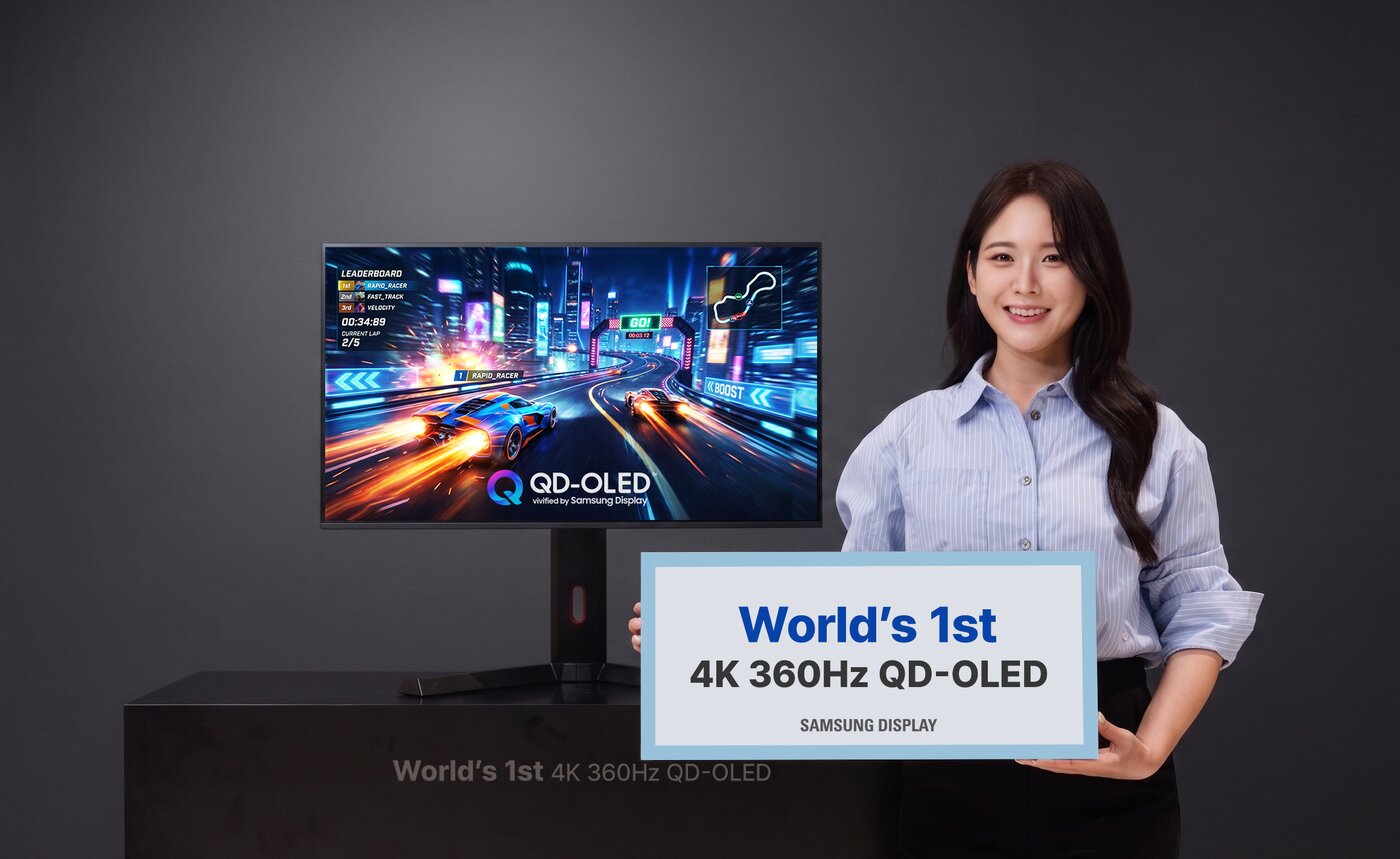 본문 이미지 - 삼성디스플레이가 개발한 4K 360Hz 모니터용 QD-OLED.(삼성디스플레이 제공)/뉴스1