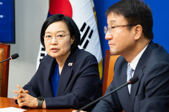 한성숙 총리, 한병도 민주당 대표 직무대행 예방