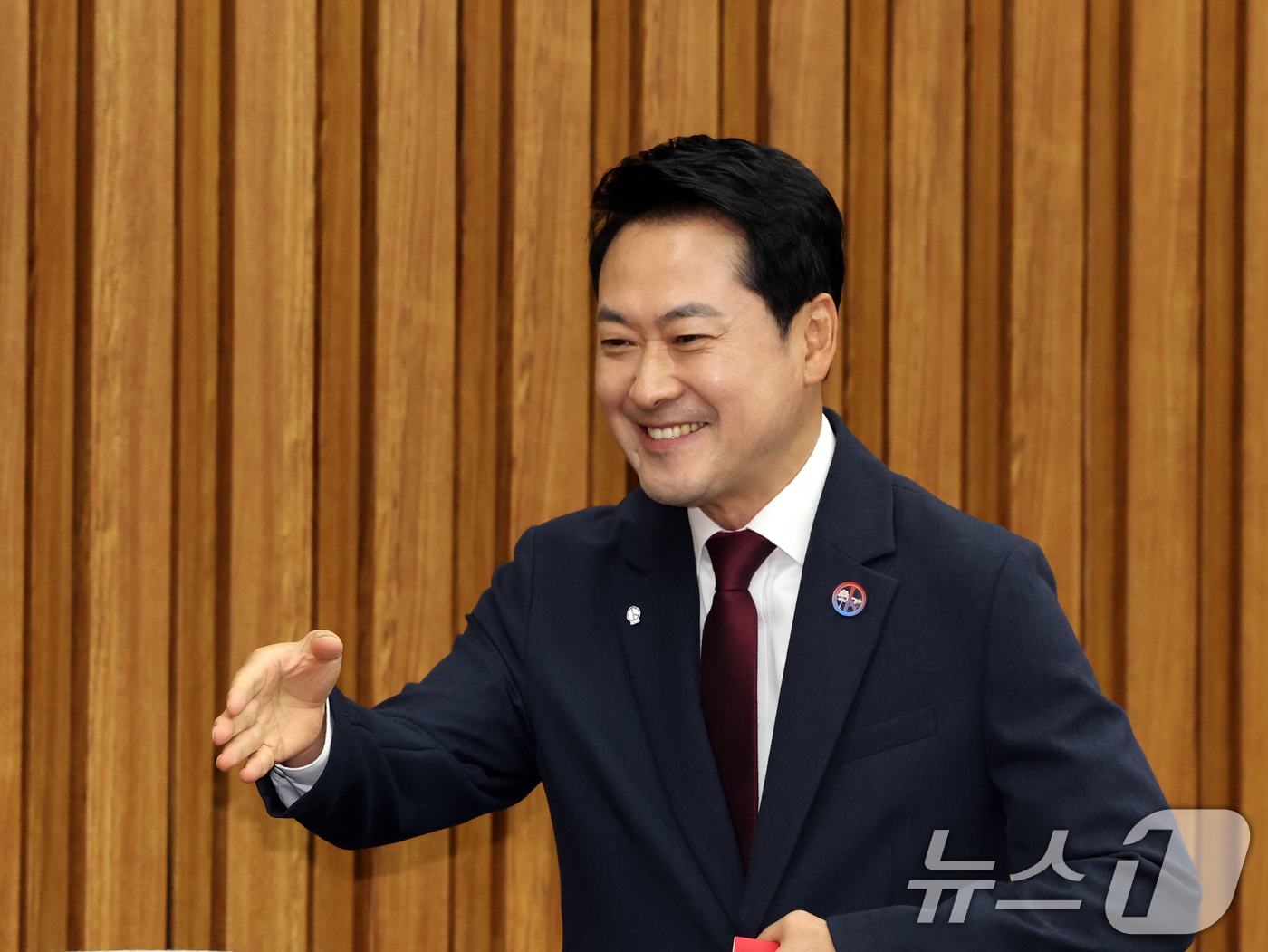 (서울=뉴스1) 황기선 기자 = 장동혁 국민의힘 대표가 10일 오전 서울 여의도 국회에서 열린 '국민의힘 중앙여성위원회·맘(Mom)편한특별위원회 공동 주최 6·3 참정권 침해 전국 …