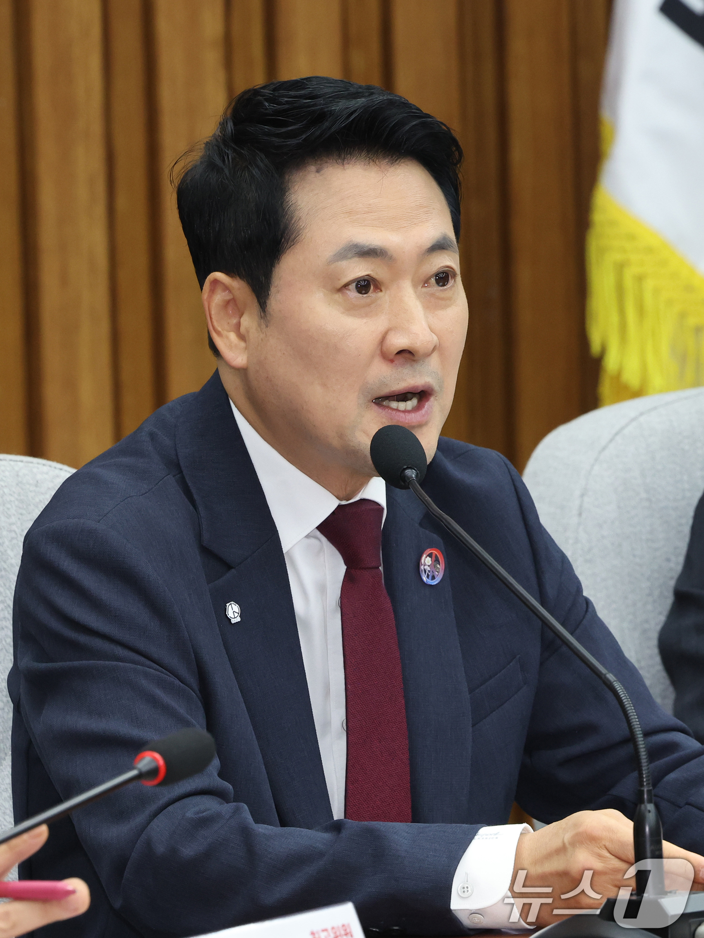 (서울=뉴스1) 황기선 기자 = 장동혁 국민의힘 대표가 10일 오전 서울 여의도 국회에서 열린 '국민의힘 중앙여성위원회·맘(Mom)편한특별위원회 공동 주최 6·3 참정권 침해 전국 …