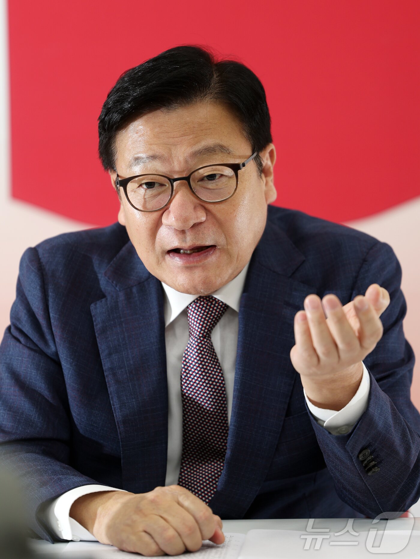 본문 이미지 - 정점식 국민의힘 원내대표가 10일 서울 여의도 국회에서 뉴스1과 인터뷰를 하고 있다. ⓒ 뉴스1 황기선 기자