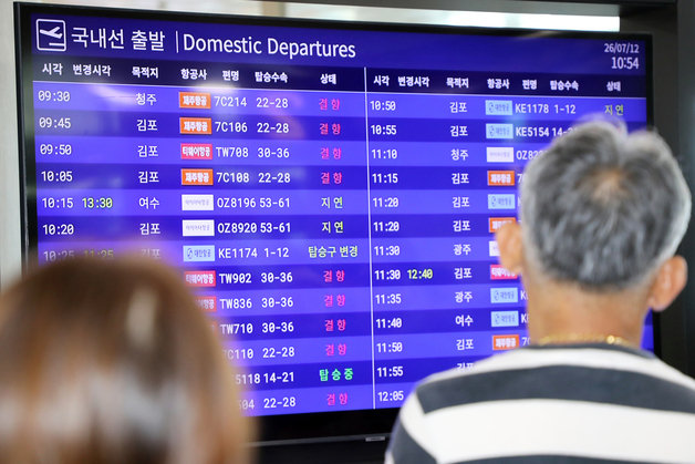 제주공항 결항 속출