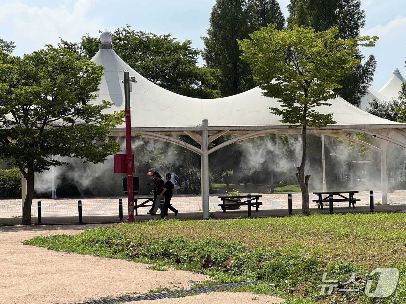 본문 이미지 - 12일 인천 남동구 인천대공원에서 시민들이 공원을 걷고 있다.2026.7.12ⓒ 뉴스1 박소영 기자