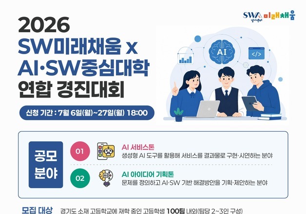 경과원, 가천대 등과 9월 '고교생 AI·SW 경진대회' 개최