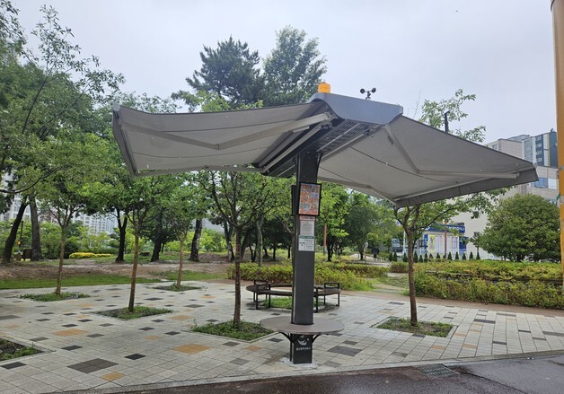 울산 북구 그늘막 24개 신규 설치…무더위쉼터 냉방기 29대 설치