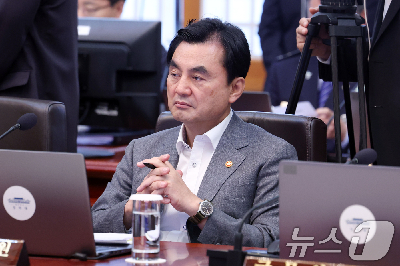 (서울=뉴스1) 이재명 기자 = 안규백 국방부 장관이 14일 청와대에서 열린 국무회의에 참석해 있다. 2026.7.14/뉴스1