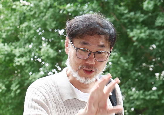 홍명보 선임 관련 고발인 조사 출석하는 김순환 서민위 사무총장
