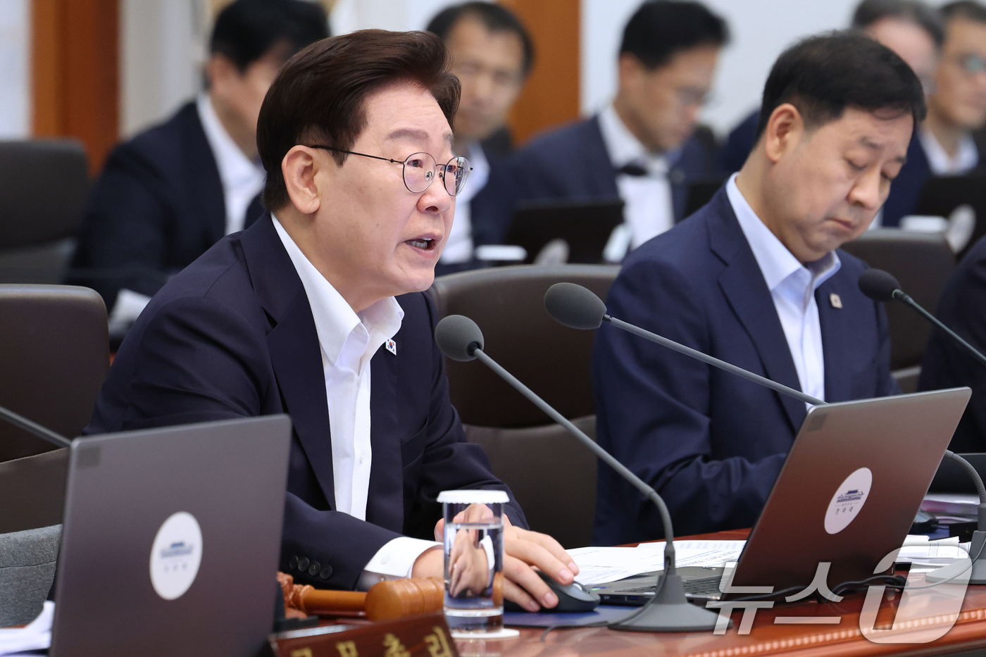(서울=뉴스1) 이재명 기자 = 이재명 대통령이 14일 청와대에서 열린 국무회의에서 발언하고 있다. 2026.7.14/뉴스1