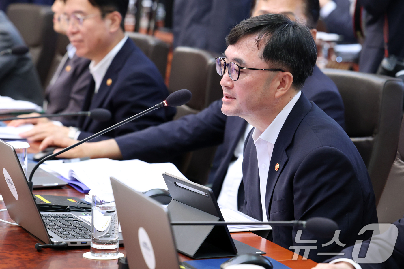 (서울=뉴스1) 이재명 기자 = 임기근 국무조정실장이 14일 청와대에서 열린 국무회의에서 발언하고 있다. 2026.7.14/뉴스1