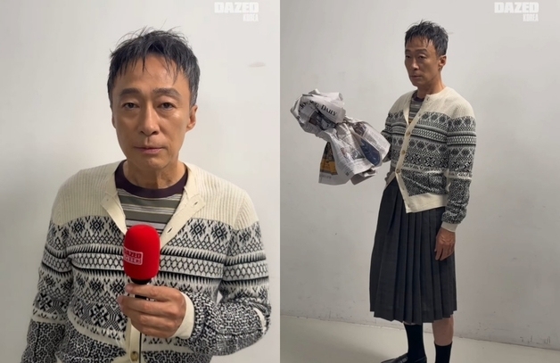'10㎏ 감량' 이성민, 몰라보게 야윈 근황…롱스커트 착용 '파격'