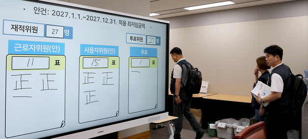 2027년 최저임금 380원 오른 1만700원으로 확정, 씁쓸하게 퇴장하는 근로자위원