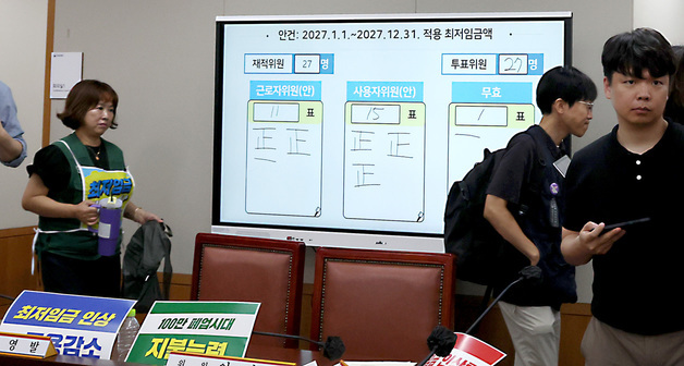 2027년 최저임금 380원 오른 1만700원으로 확정, 씁쓸하게 퇴장하는 근로자위원