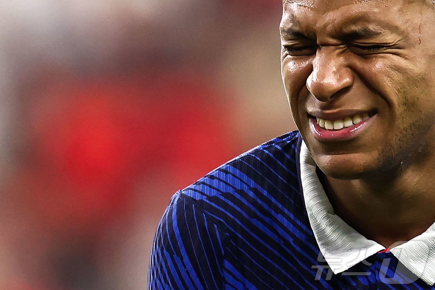 France's forward #10 Kylian Mbappe reacts during the 2026 World Cup football tournament semi-final m …