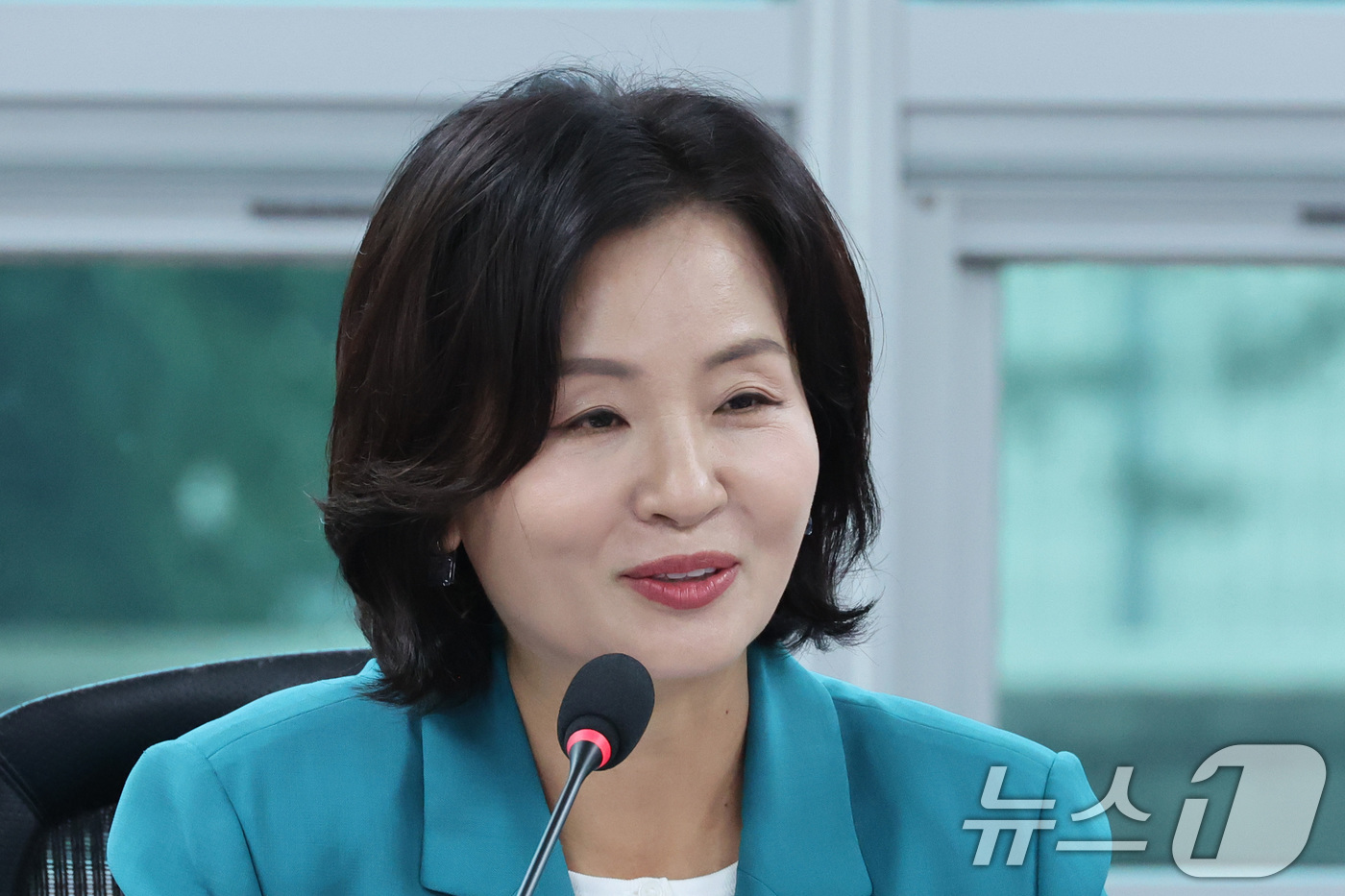 (서울=뉴스1) 신웅수 기자 = 이수진 더불어민주당 성평등가족 정책조정위원장이 15일 서울 여의도 국회 의원회관에서 열린 성평등가족위원회 당정협의에서 발언하고 있다. 2026.7. …