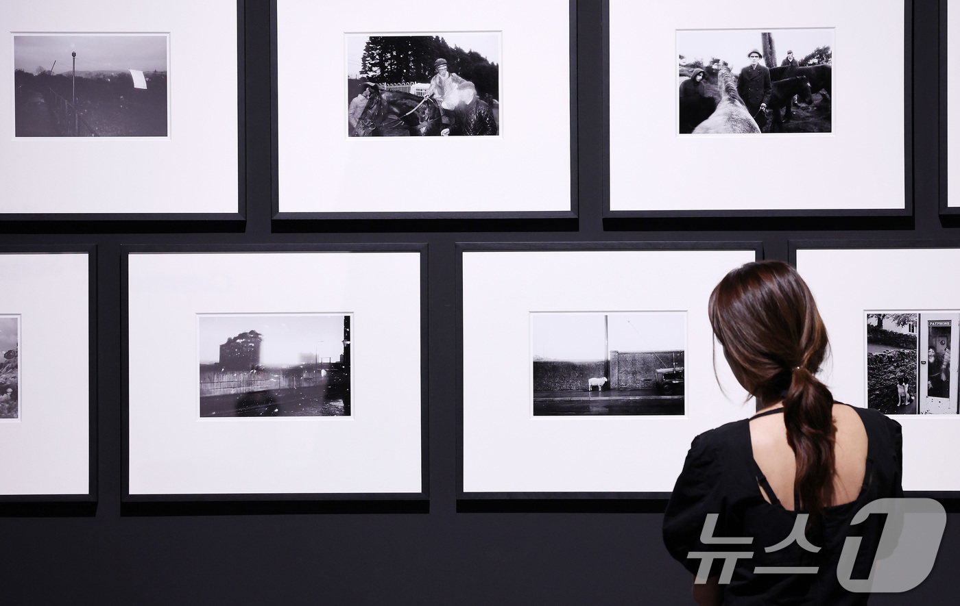 (서울=뉴스1) 박지혜 기자 = 15일 서울 도봉구 서울시립사진미술관에서 열린 현대 다큐멘터리 사진의 거장 마틴 파(1952~2026) 회고전 기자간담회에서 참석자들이 전시를 둘러 …