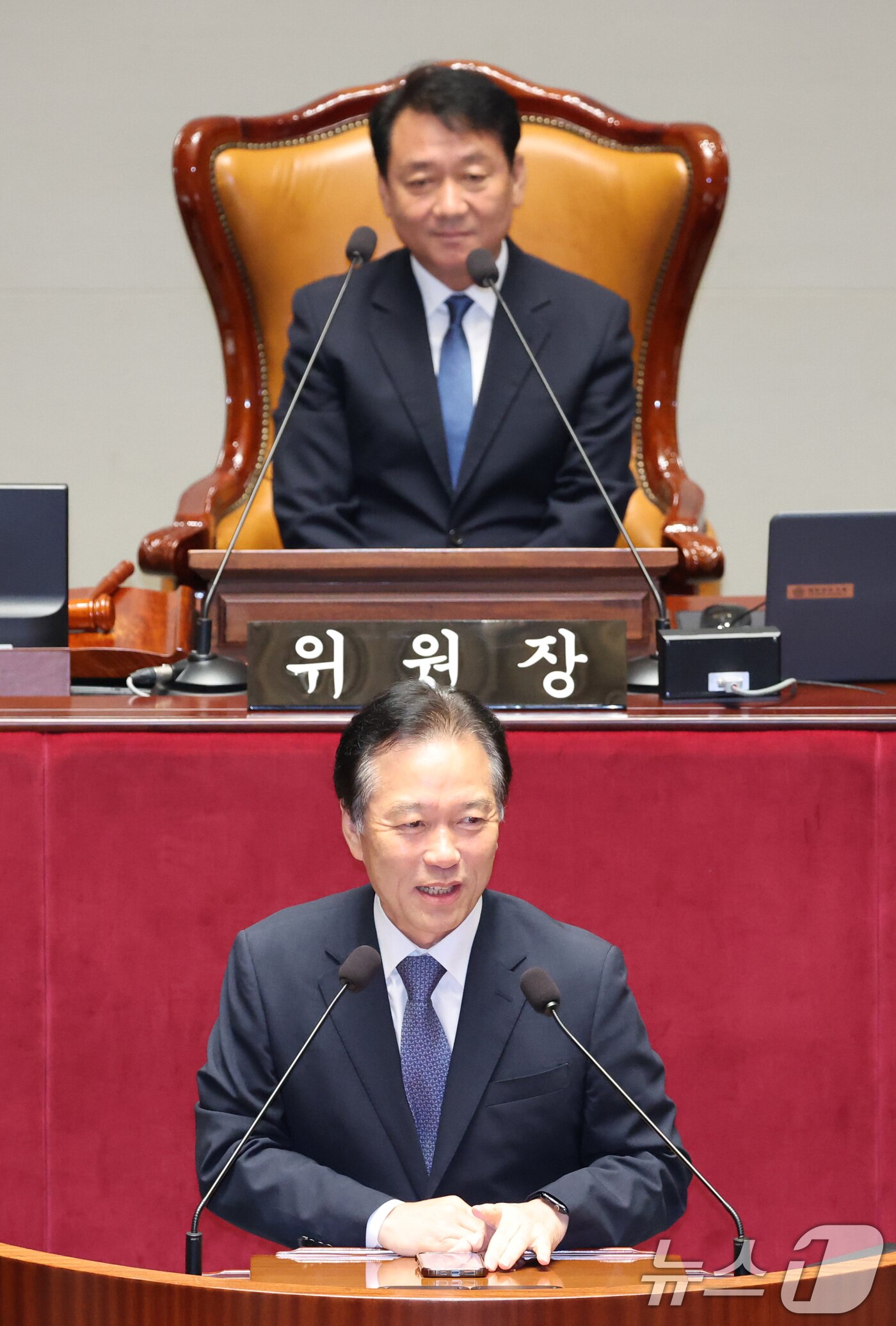 본문 이미지 - 16일 서울 여의도 국회에서 열린 예산결산특별위원회 전체회의에서 더불어민주당 간사로 선출된 정태호 의원이 인사말을 하고 있다. 2026.7.16 ⓒ 뉴스1 신웅수 기자