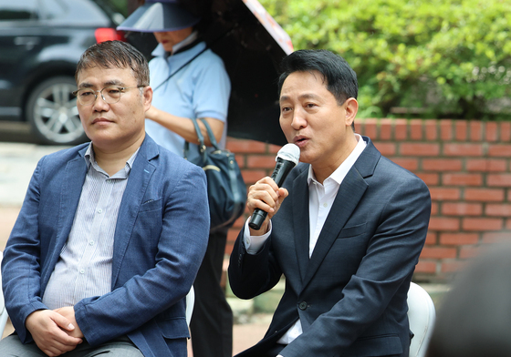 주민 간담회 발언하는 오세훈 시장