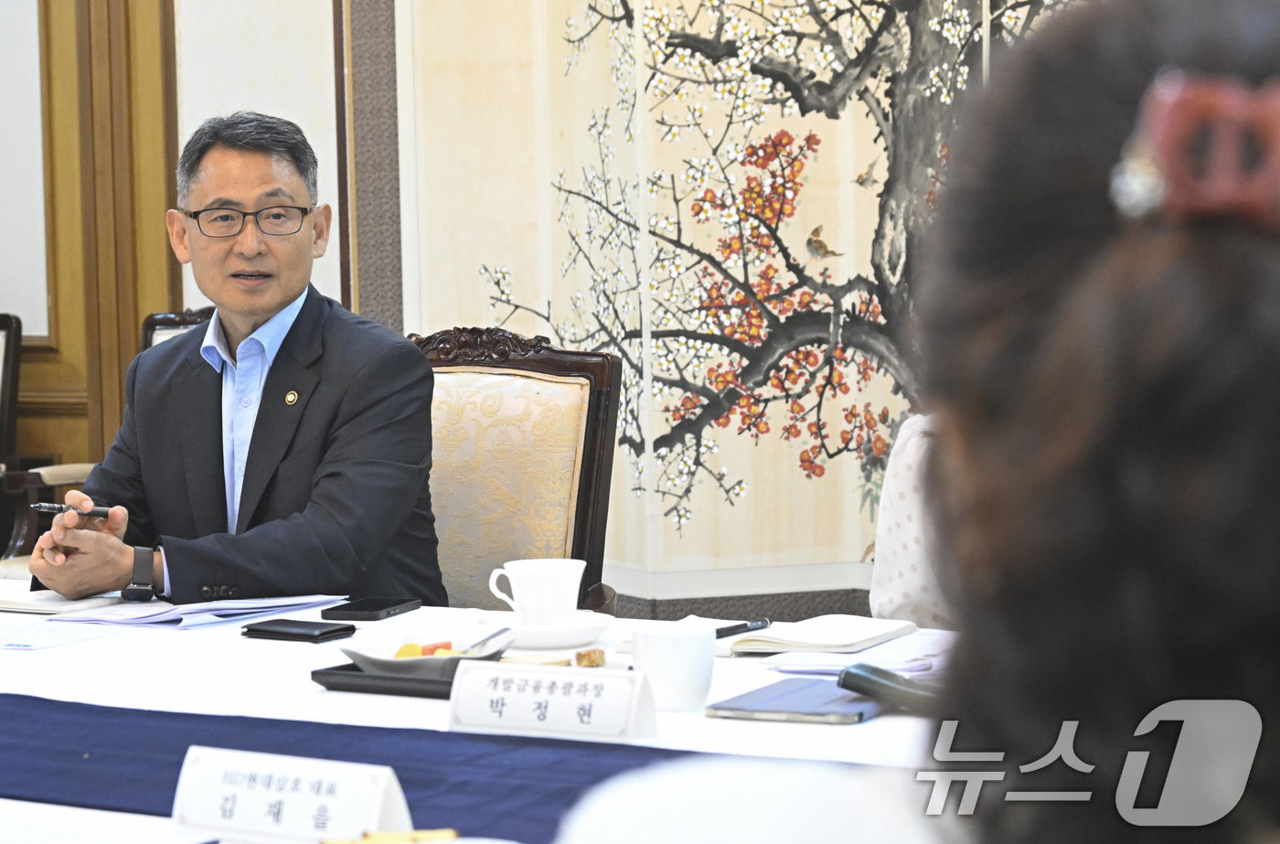 (서울=뉴스1) = 허장 재정경제부 차관이 16일 서울 종로구 정부서울청사에서 열린 'AI 융합 국제개발 자문위원회'를 주재하고 있다. (재정경제부 제공. 재판매 및 DB금지) 2 …