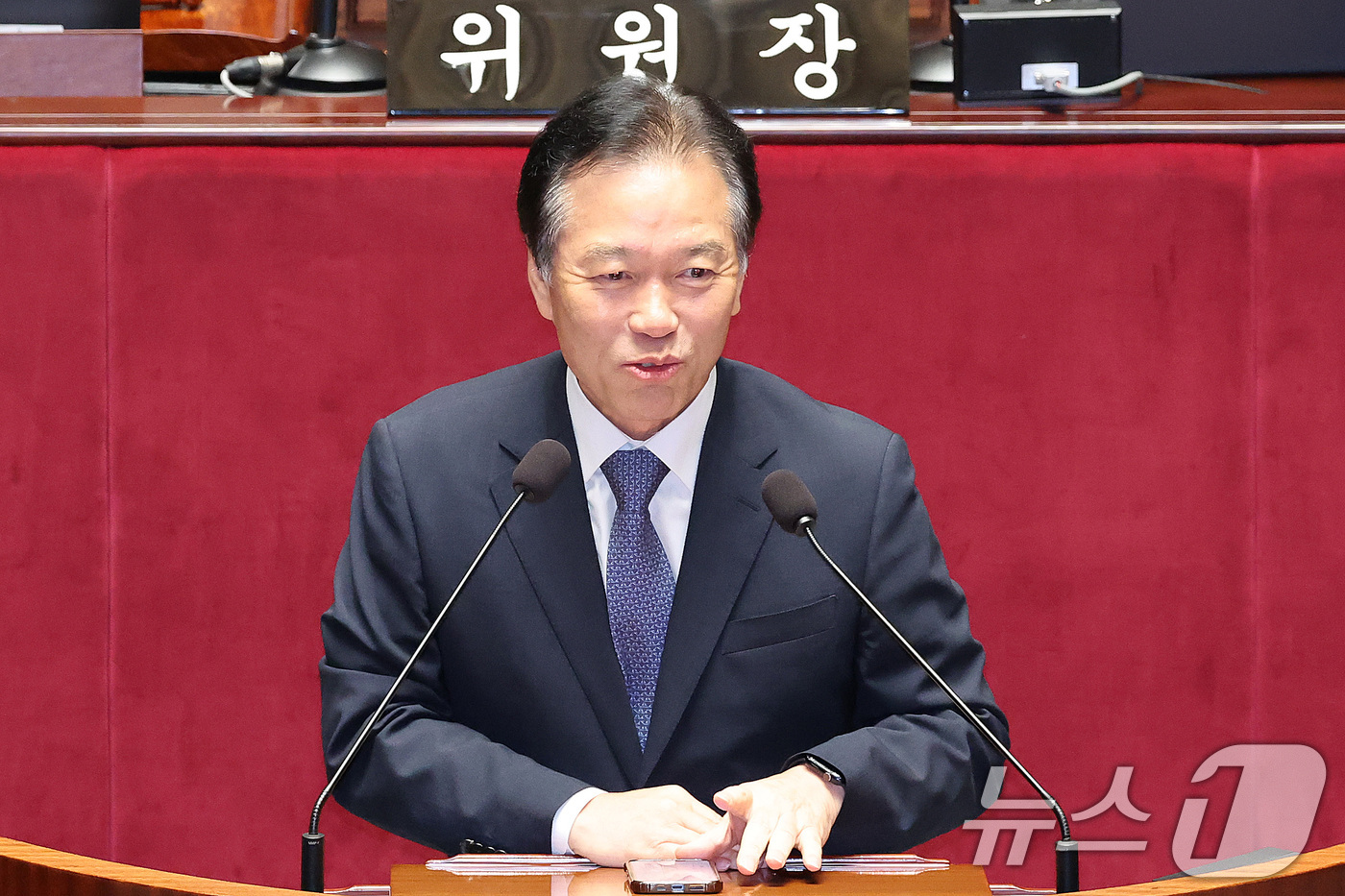 (서울=뉴스1) 신웅수 기자 = 16일 서울 여의도 국회에서 열린 예산결산특별위원회 전체회의에서 더불어민주당 간사로 선출된 정태호 의원이 인사말을 하고 있다. 2026.7.16/뉴 …