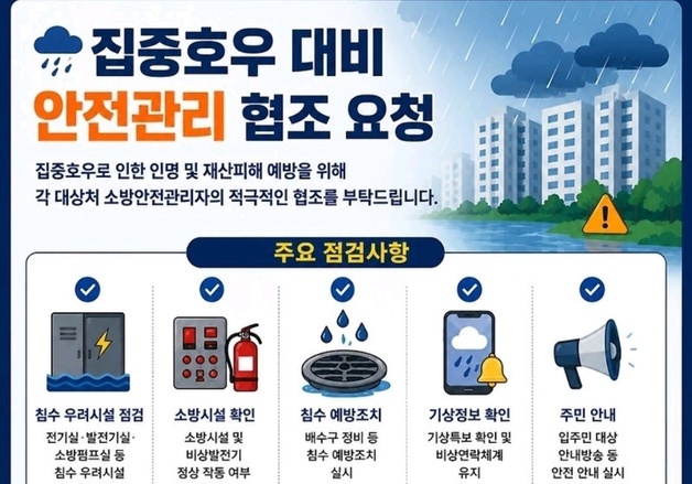 강원 최대 300㎜ 폭우 예보…강원소방본부 대응태세 가동