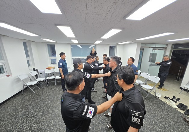 순찰 중 돌발상황 어떻게 대응할까…강원 자율방범대 실전훈련