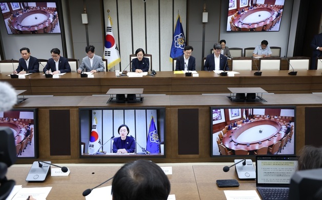 비상경제점검회의 주재하는 한성숙 국무총리