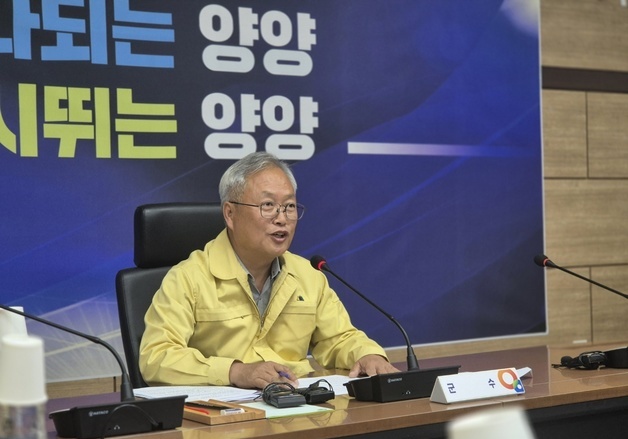 김정중 양양군수 "혈연·지연·학연 인사 없다"…'영동권 행정통합'엔 선 그어
