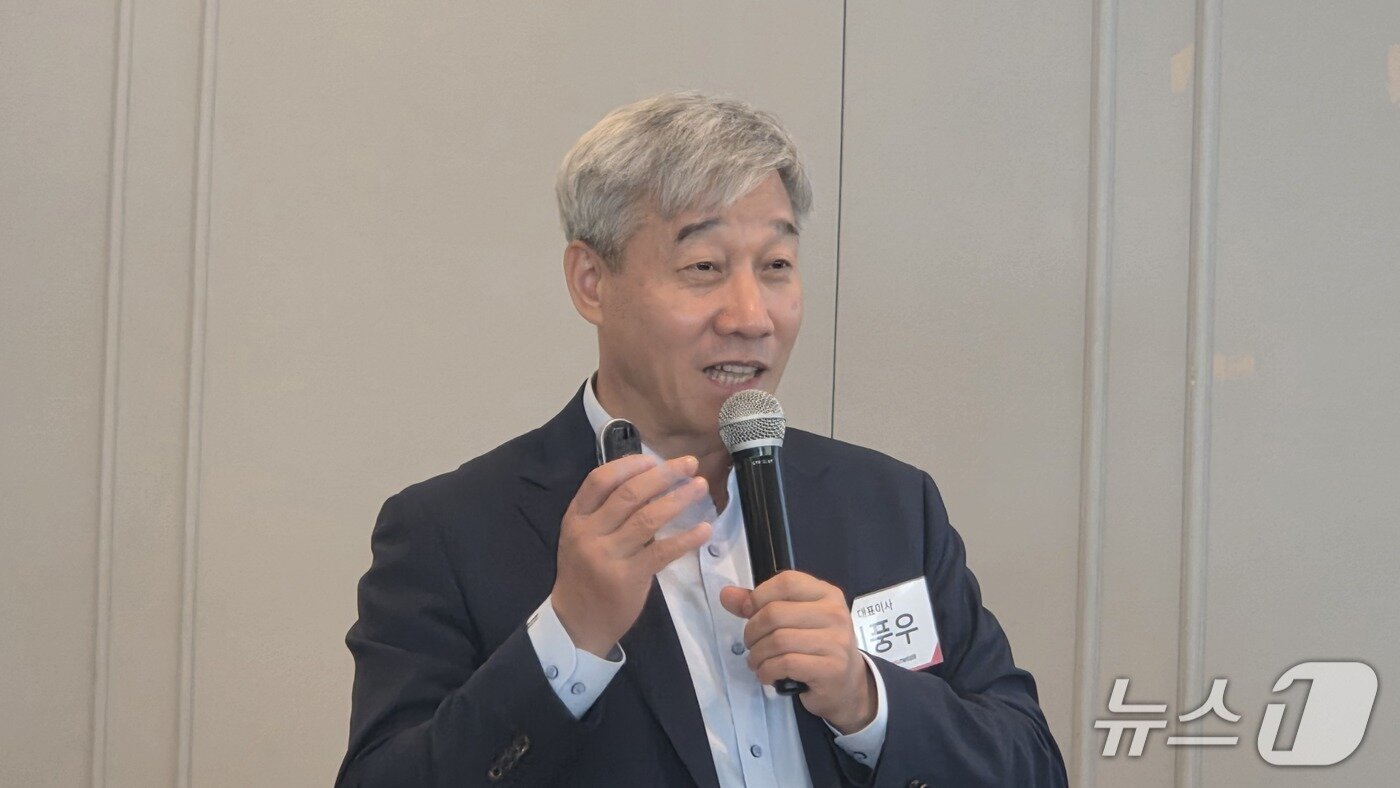 본문 이미지 - 이풍우 대동금속 대표이사가 서울 여의도에서 열린 미디어 라운드 테이블에서 발언하고 있다. 2026.7.2 ⓒ 뉴스1 김민석 기자