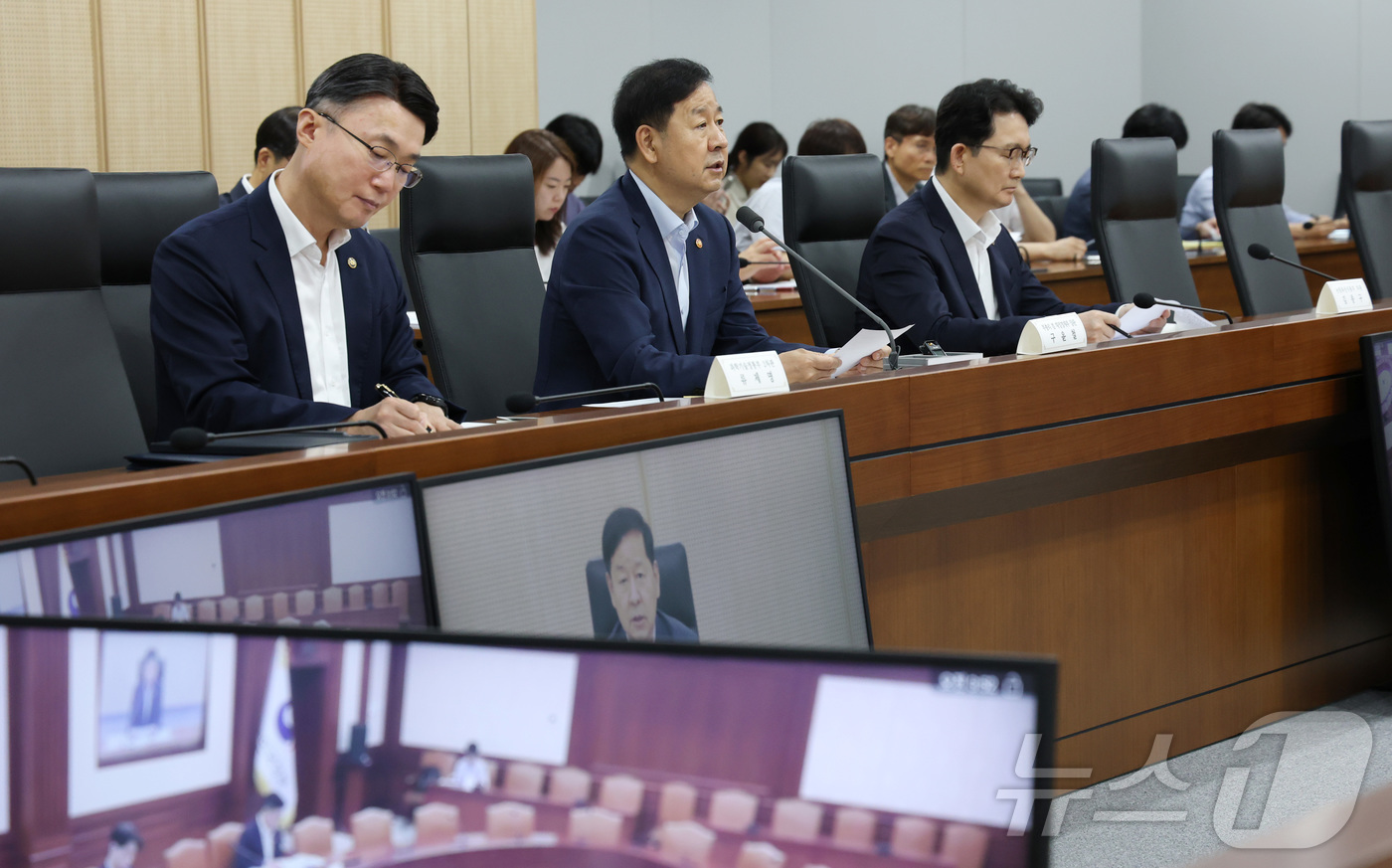 (세종=뉴스1) 김기남 기자 = 구윤철 부총리 겸 재정경제부 장관이 20일 세종시 정부세종청사에서 열린 대외경제장관회의를 주재하며 발언하고 있다.  2026.7.20/뉴스1
