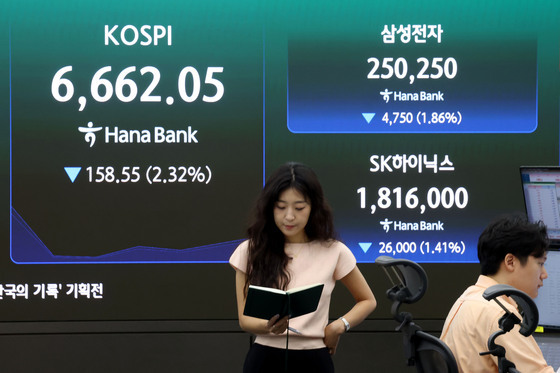 코스피 급락 출발, 삼성-SK하이닉스도 하락