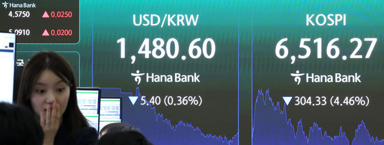 환율·코스피 동반 하락