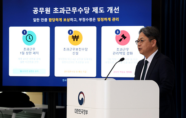 인사혁신처, 공무원 초과근무수당 제도 개선 발표