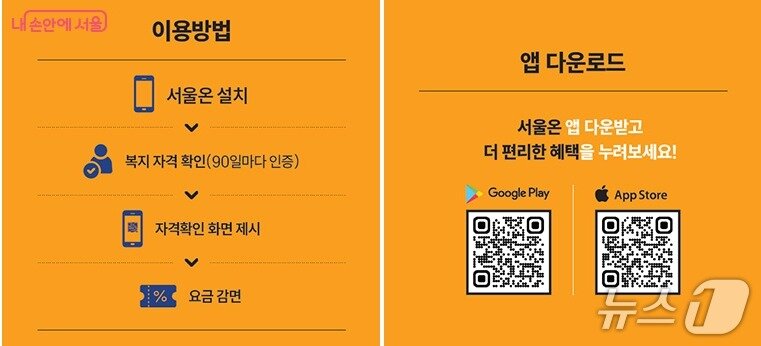 본문 이미지 - 서울온 이용 방법 및 QR코드